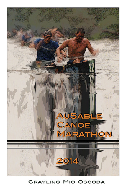 2014 AuSable River Canoe Marathon Poster